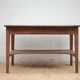 Antique oak kitchen table, office or work table, wooden furniture, decor, 19th century.
