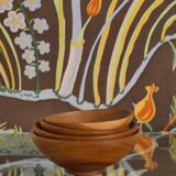 Handmade Akacia Wood Bowls, Set of 4