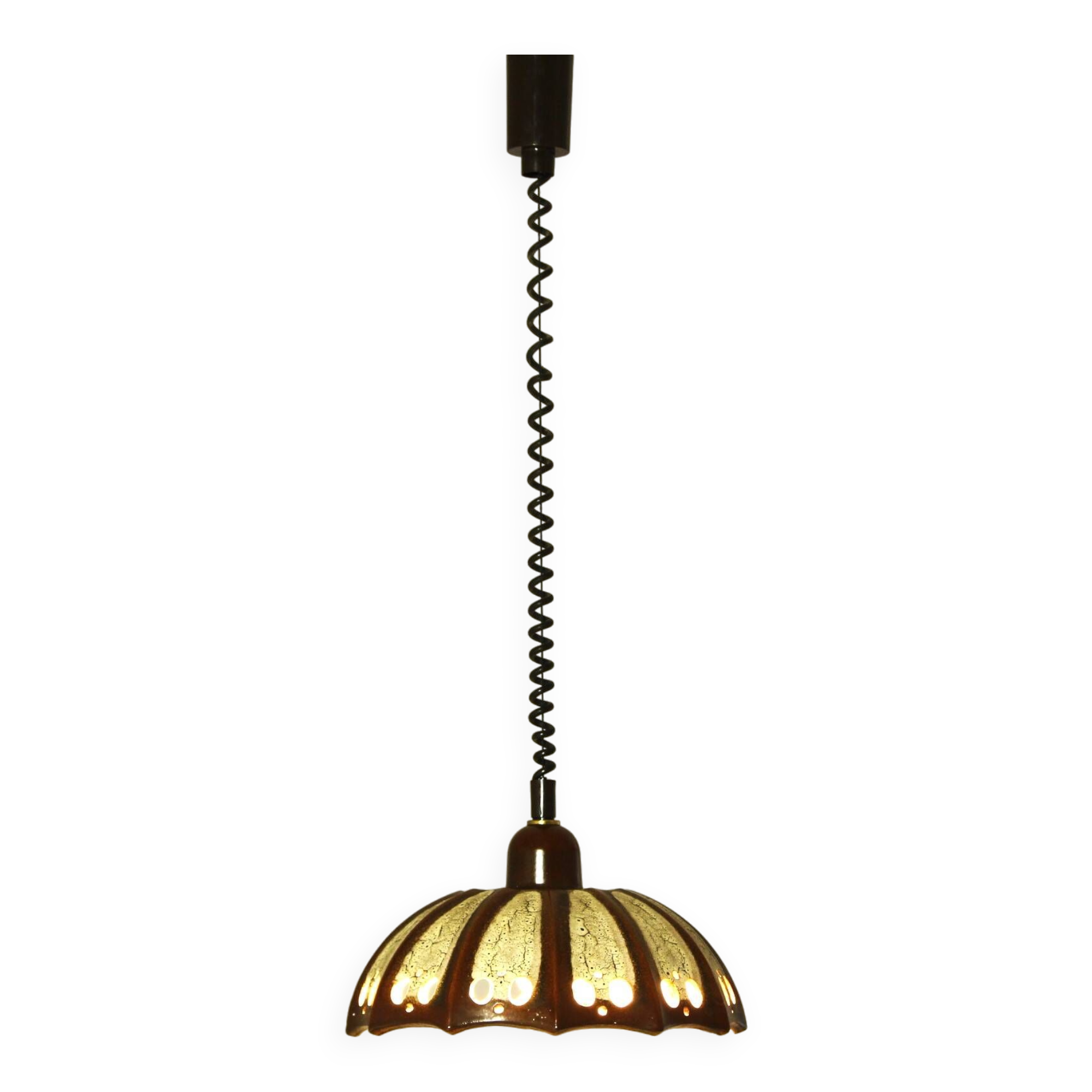 Fat Lava Ceramic Pendant Light from Pan Leuchten, 1970s