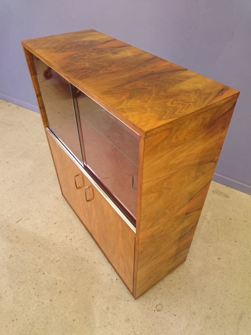 Showcase in blond walnut