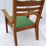 1950s wood and skai armchair