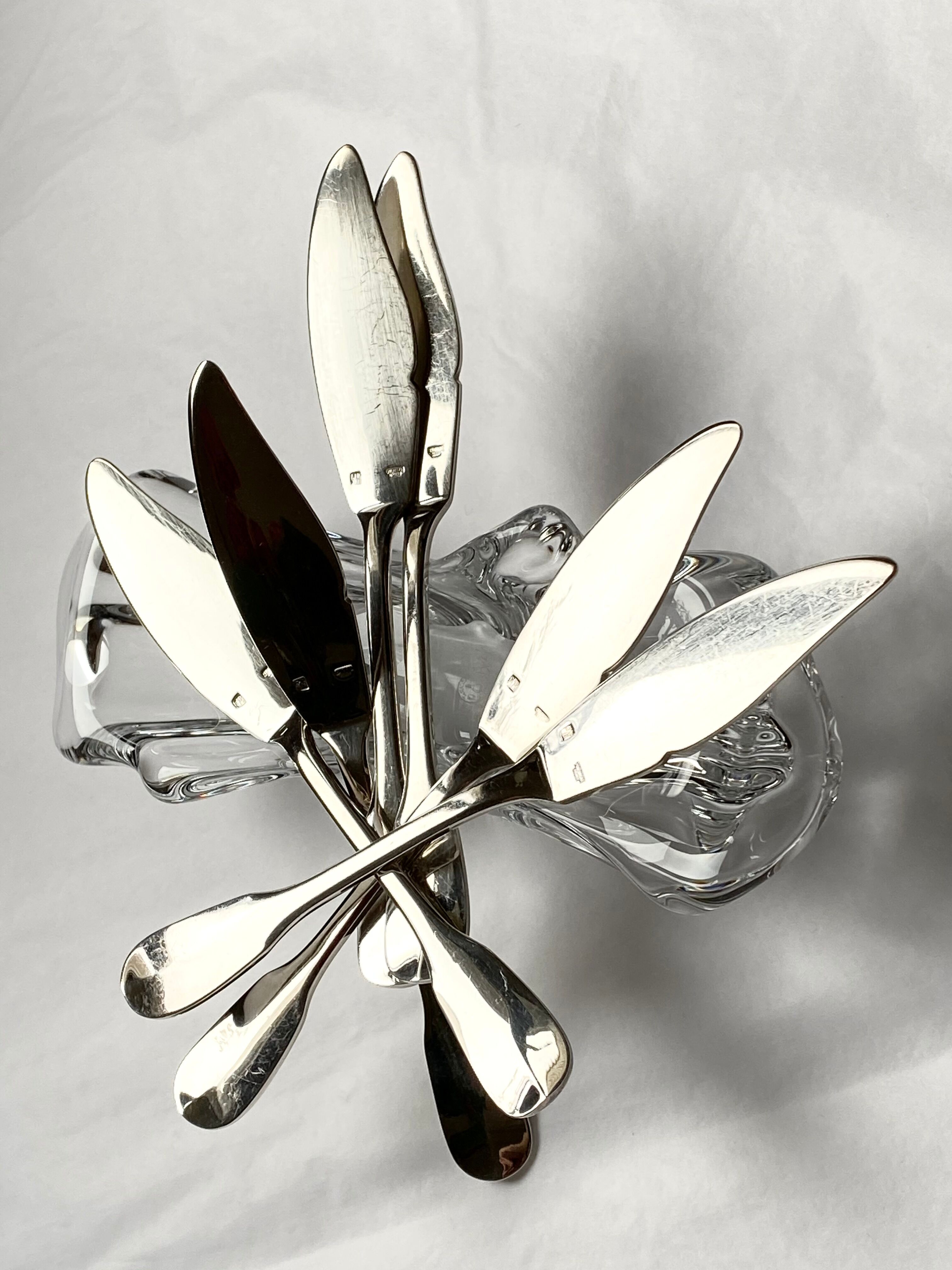 Puiforcat Hermes set of 6 fish knives