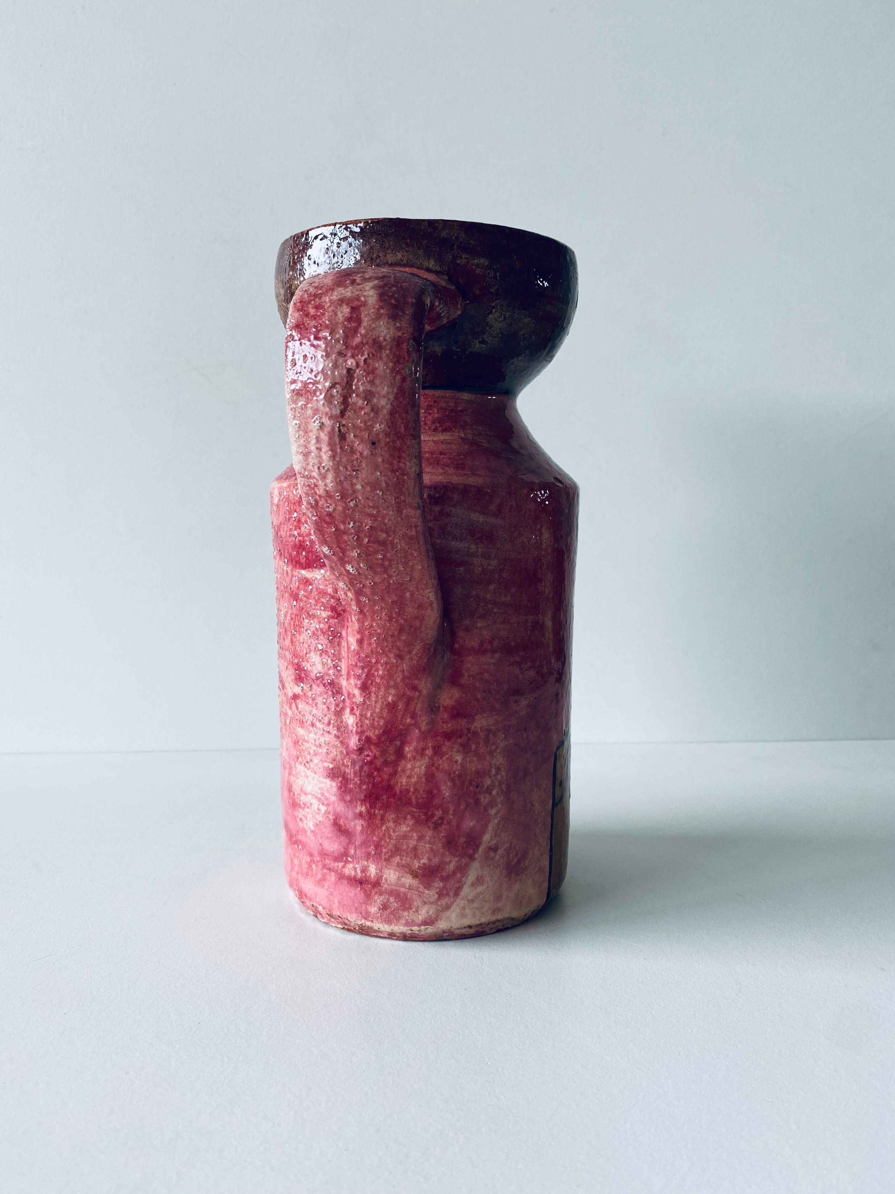 Vintage pitcher Portuguese pottery