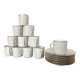 Coffee service with 11 cups and 6 saucers made of Limoges porcelain.