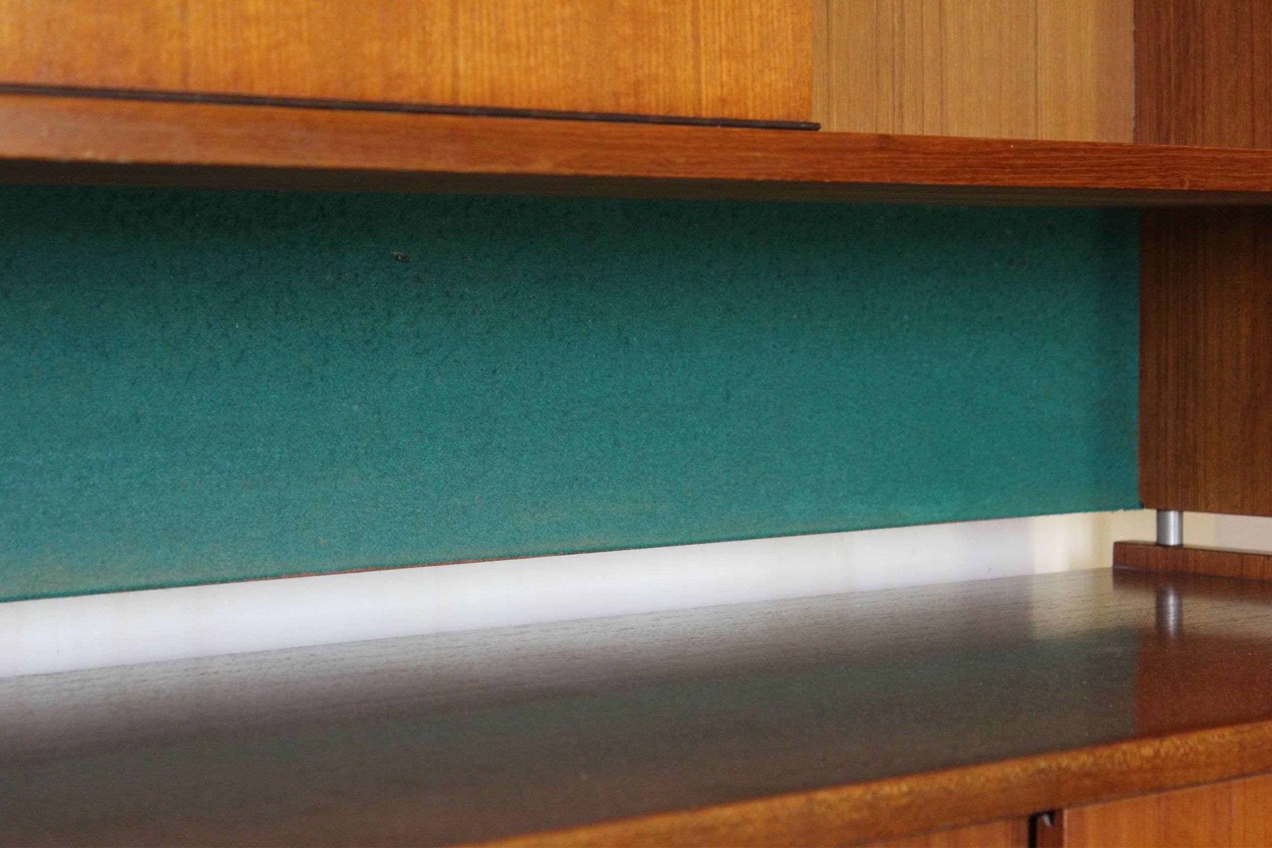 Scandinavian sideboard in solid teak wood and brass, 1950s Swedish vintage