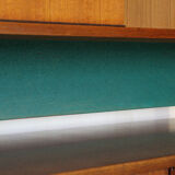 Scandinavian sideboard in solid teak wood and brass, 1950s Swedish vintage