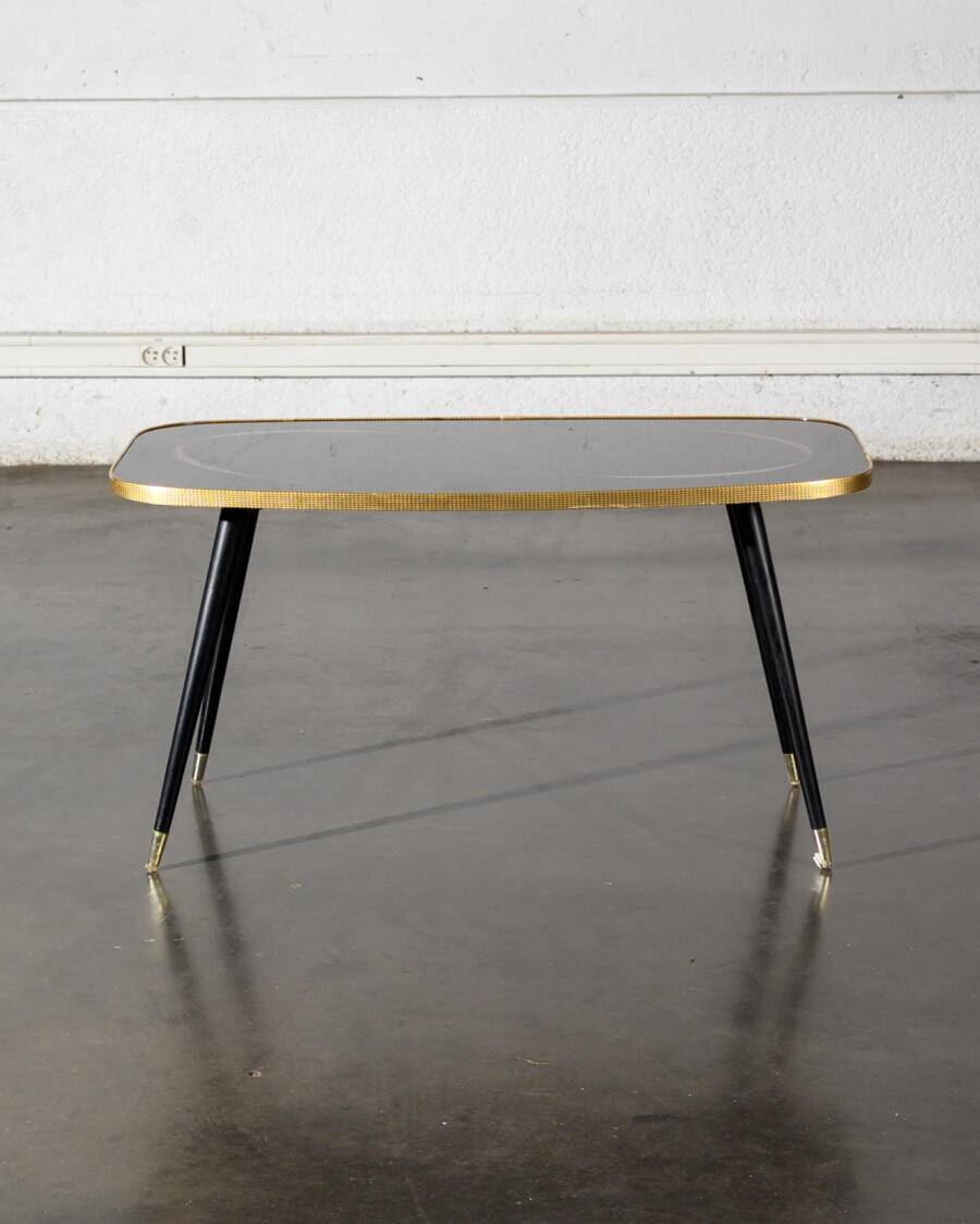 Large vintage screen-printed coffee table