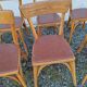 Set of  8 chairs bistro bar kitchen wood