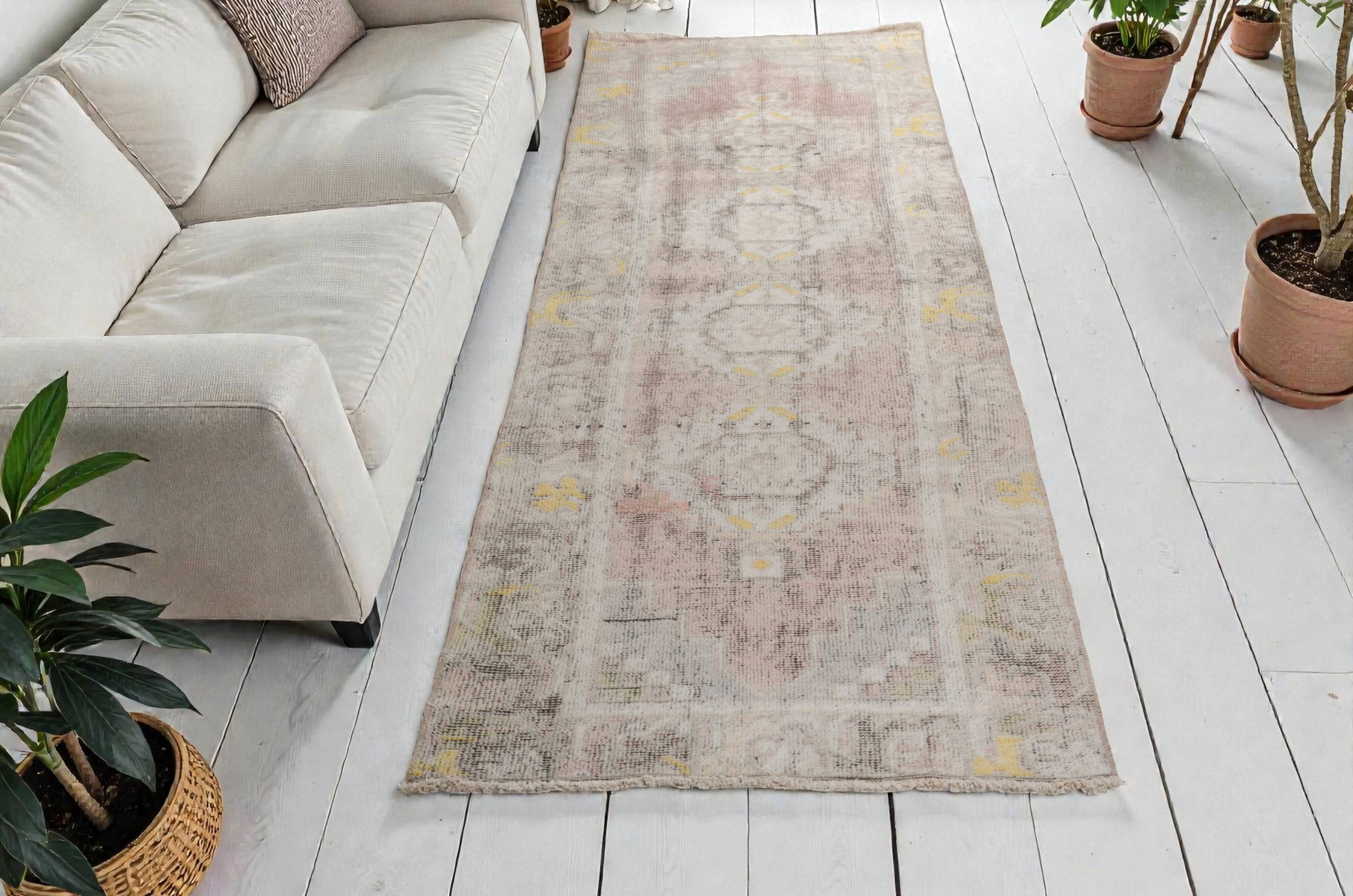 Vintage Tribal Oushak Runner