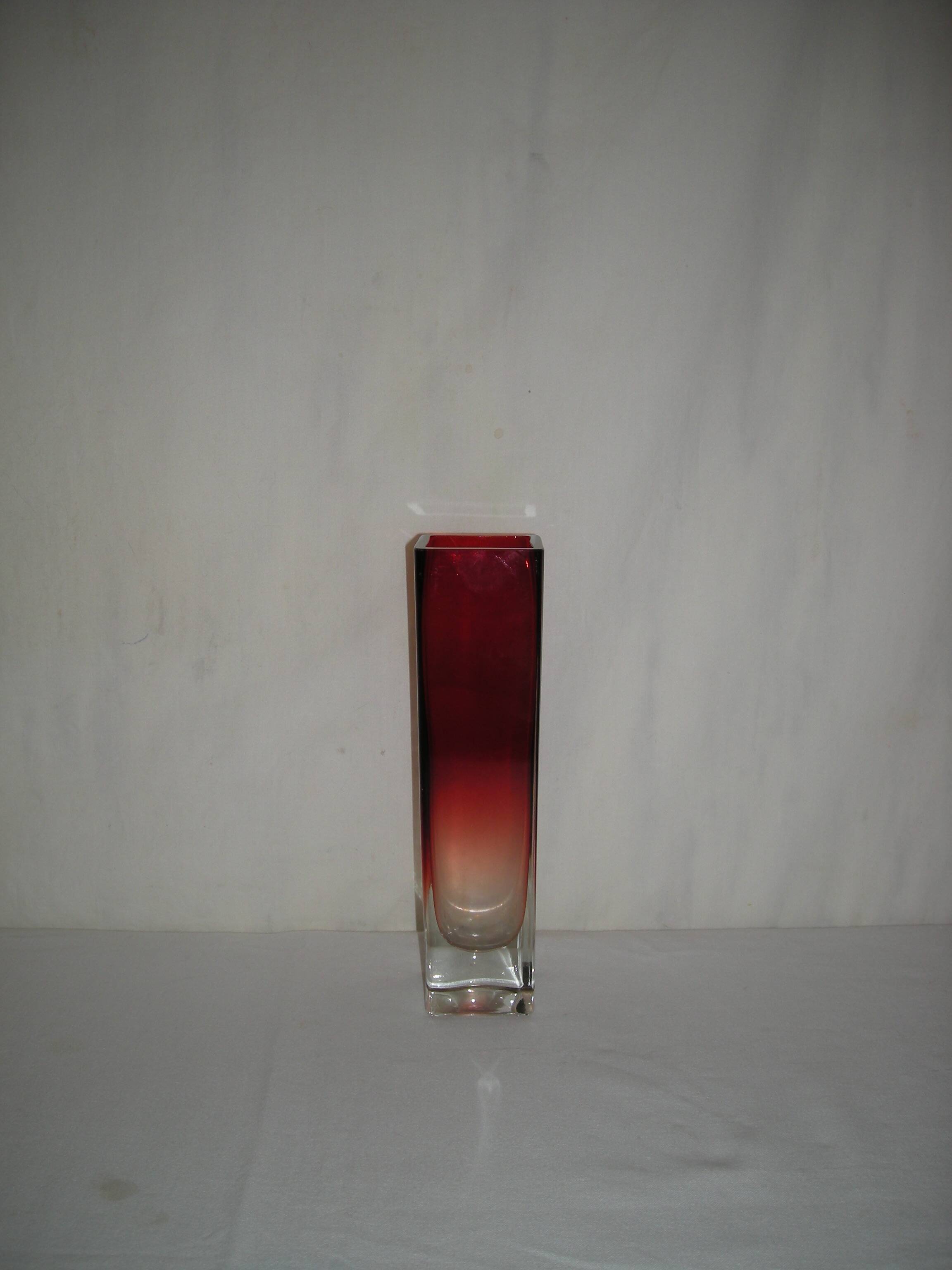 Sommerso murano vase