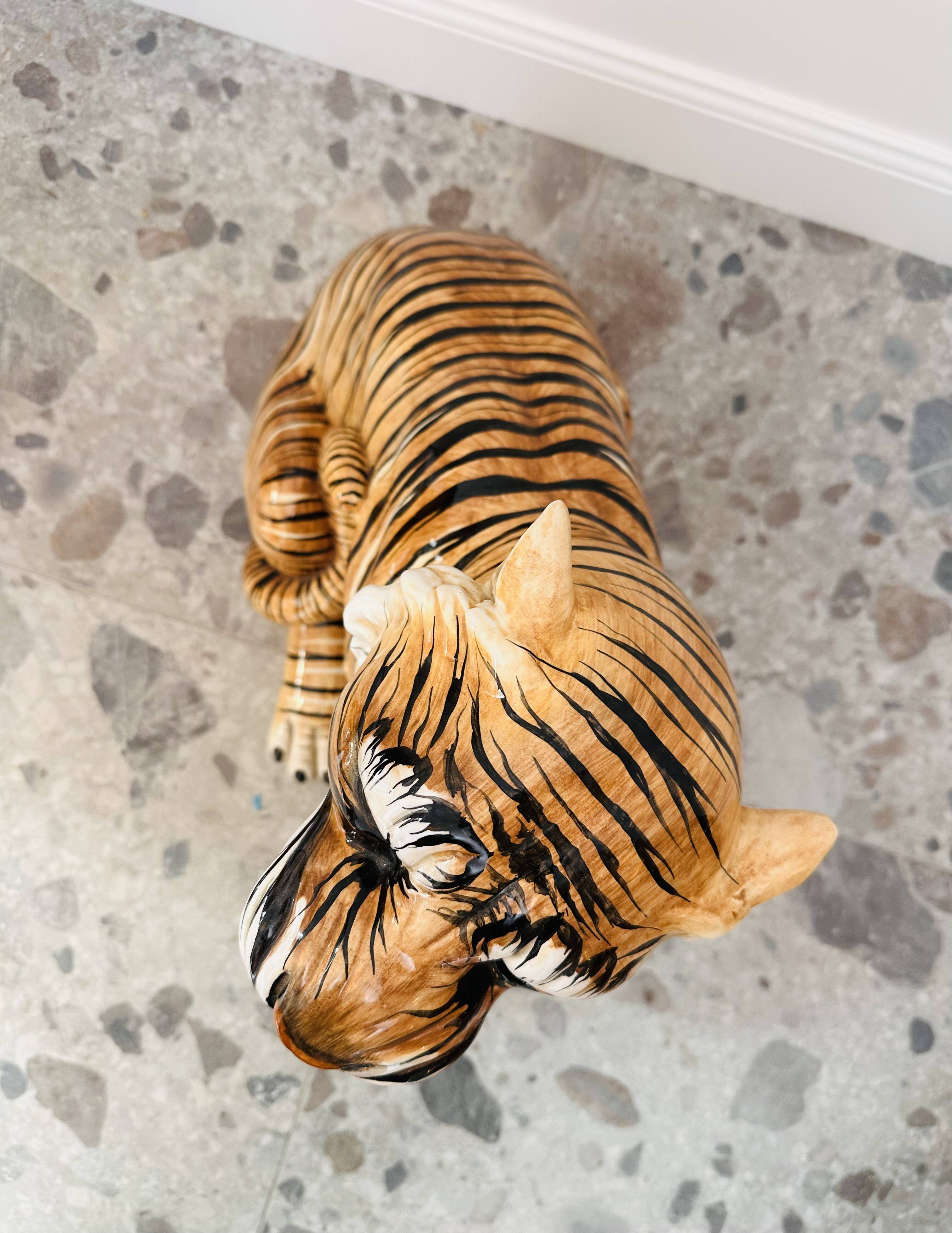 Vintage ceramic tiger