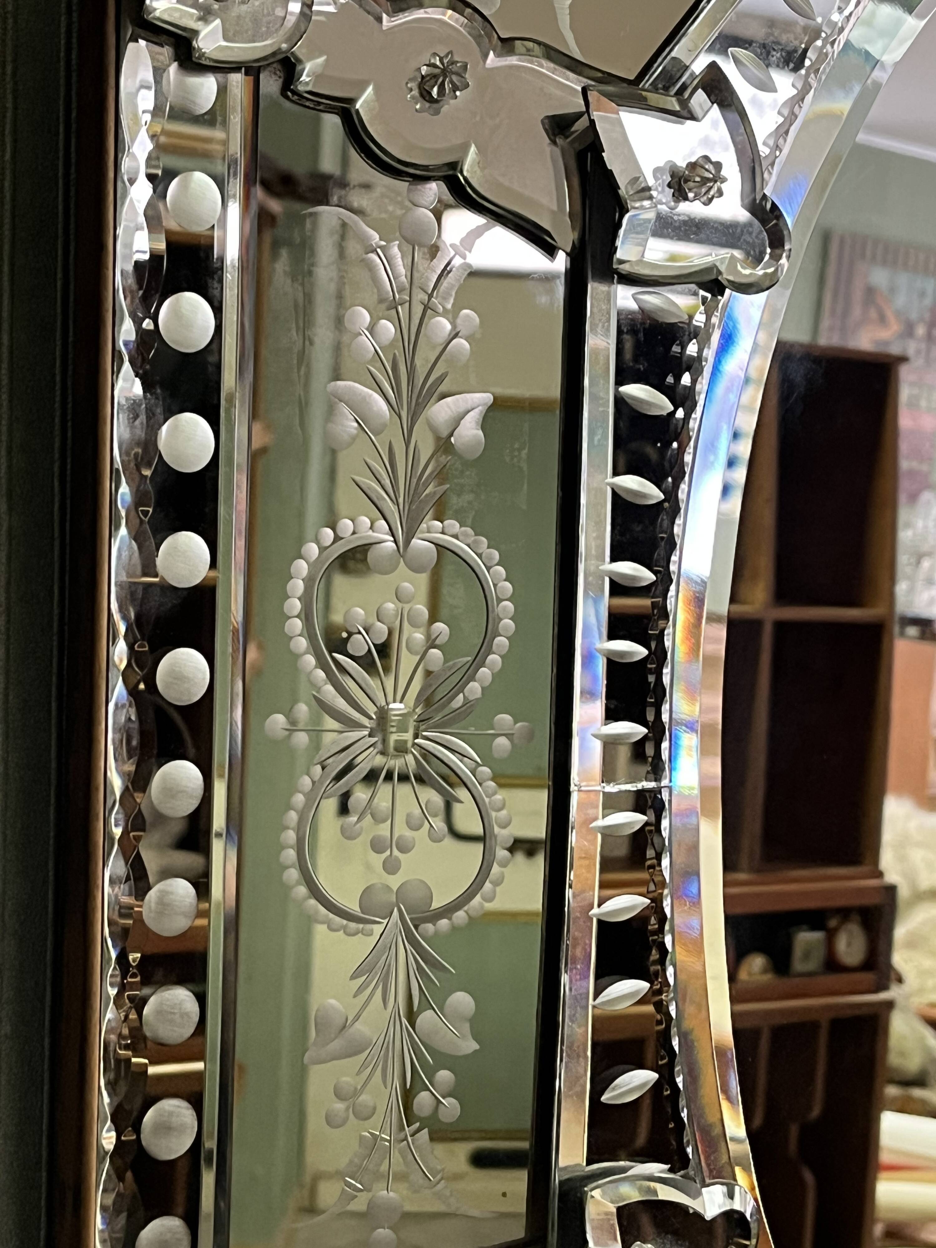 Antique Venetian mirror 86cm x 70cm