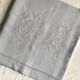 Antique sheet in pure linen yarn dyed in rain gray