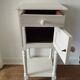 Farrow & Ball white painted high bedside table
