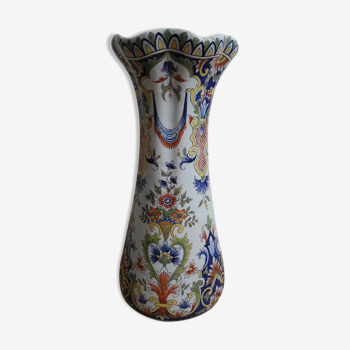 vase Desvres Fourmaintraux Courquin XIXe french earthenware vase