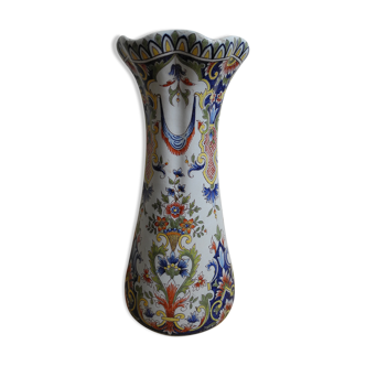 vase Desvres Fourmaintraux Courquin 19th century French earthenware vase