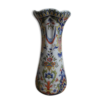 vase Desvres Fourmaintraux Courquin 19th century french earthenware vase