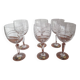 6 antique bohemia crystal glasses