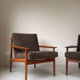 2 Vintage teak armchairs by Arne Vodder for Glostrup from Denmark