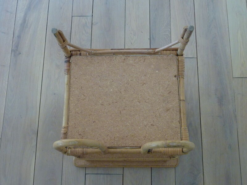 Rattan bedside table