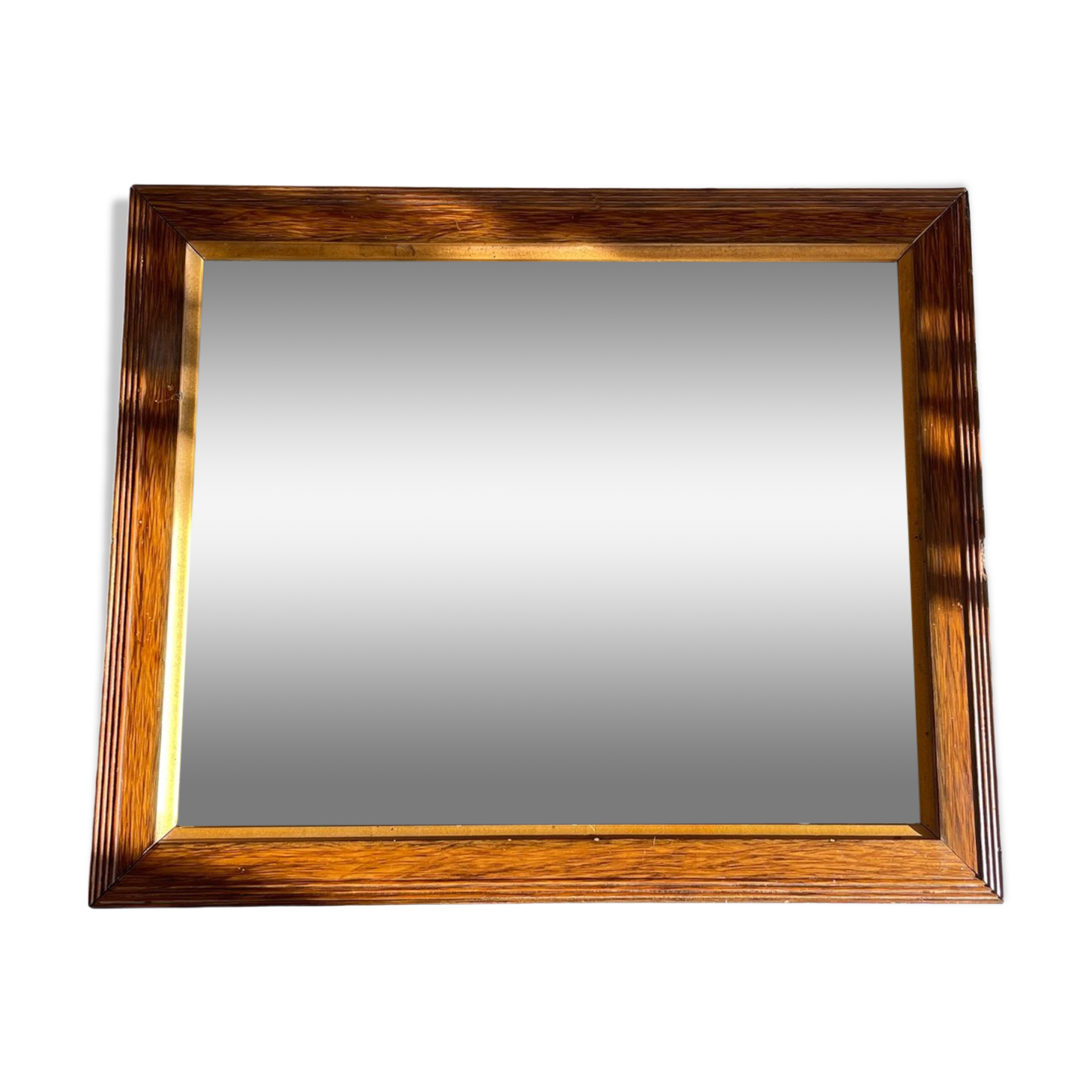 Art deco mirror 1920 wood and silver vintage