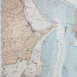 Vintage map of the bay of La Rochelle Charente Maritime 1965