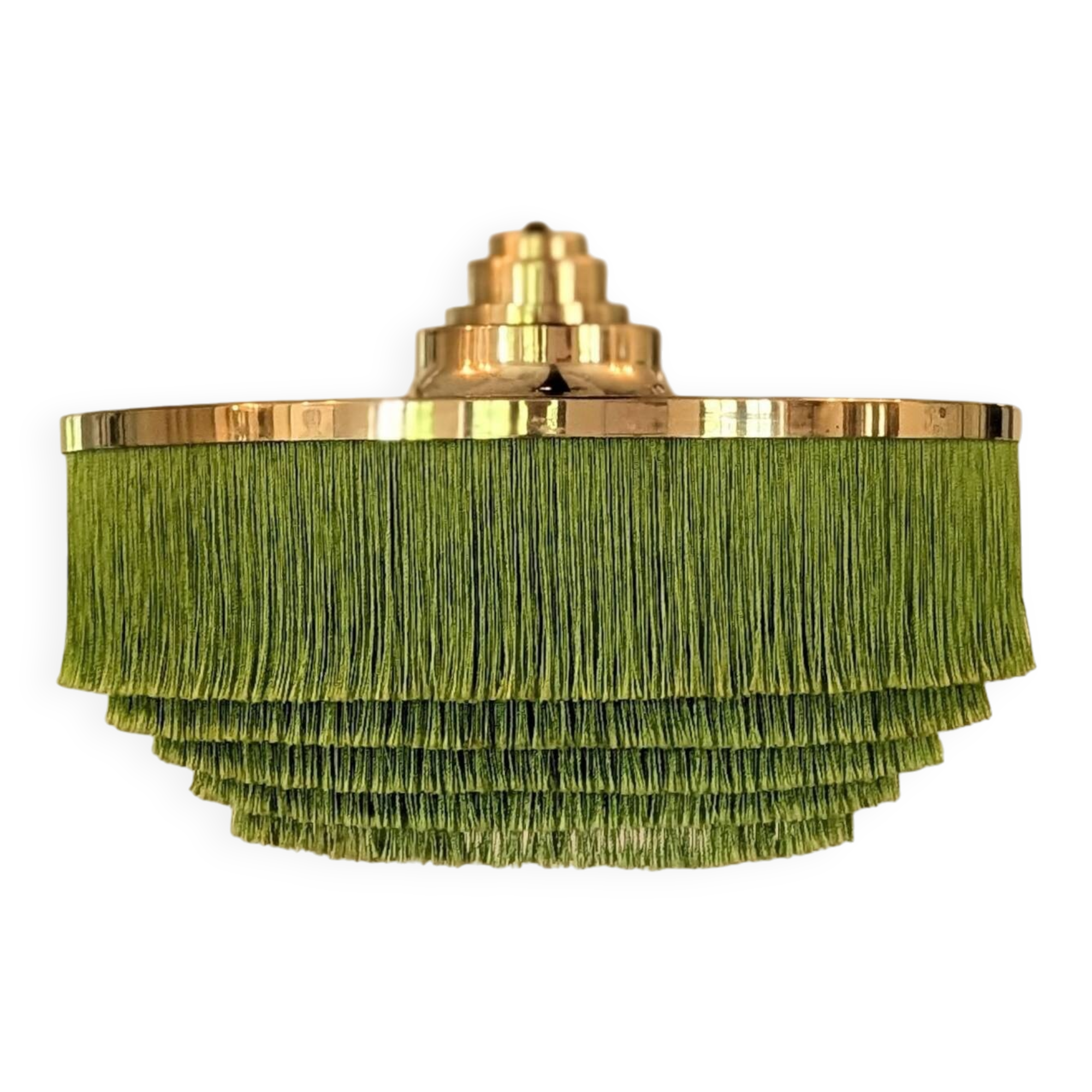 Superb brass fringed pendant light T-603 Hans Agne Jakobsson