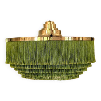 Superb brass fringed pendant light T-603 Hans Agne Jakobsson