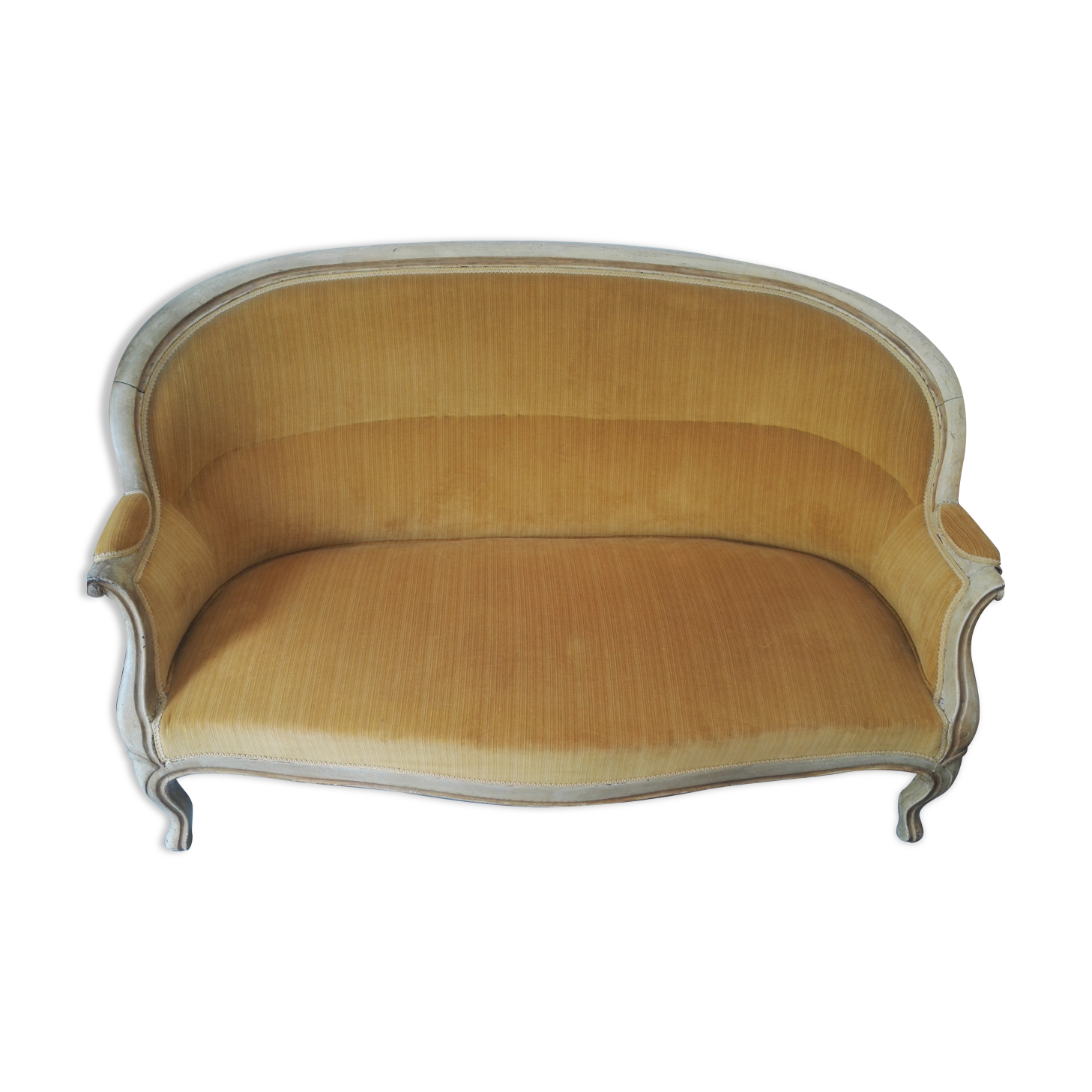 Sofa basket Louis Philippe mustard