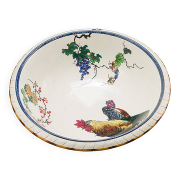 Felix Bracquemond for Creil & Montereau large bowl, fruit basket