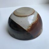 Small glazed pottery ceramic bowl signed 60s-70s