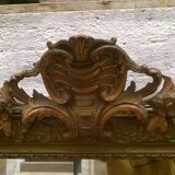 Old mirror with pediment - 133x83cm