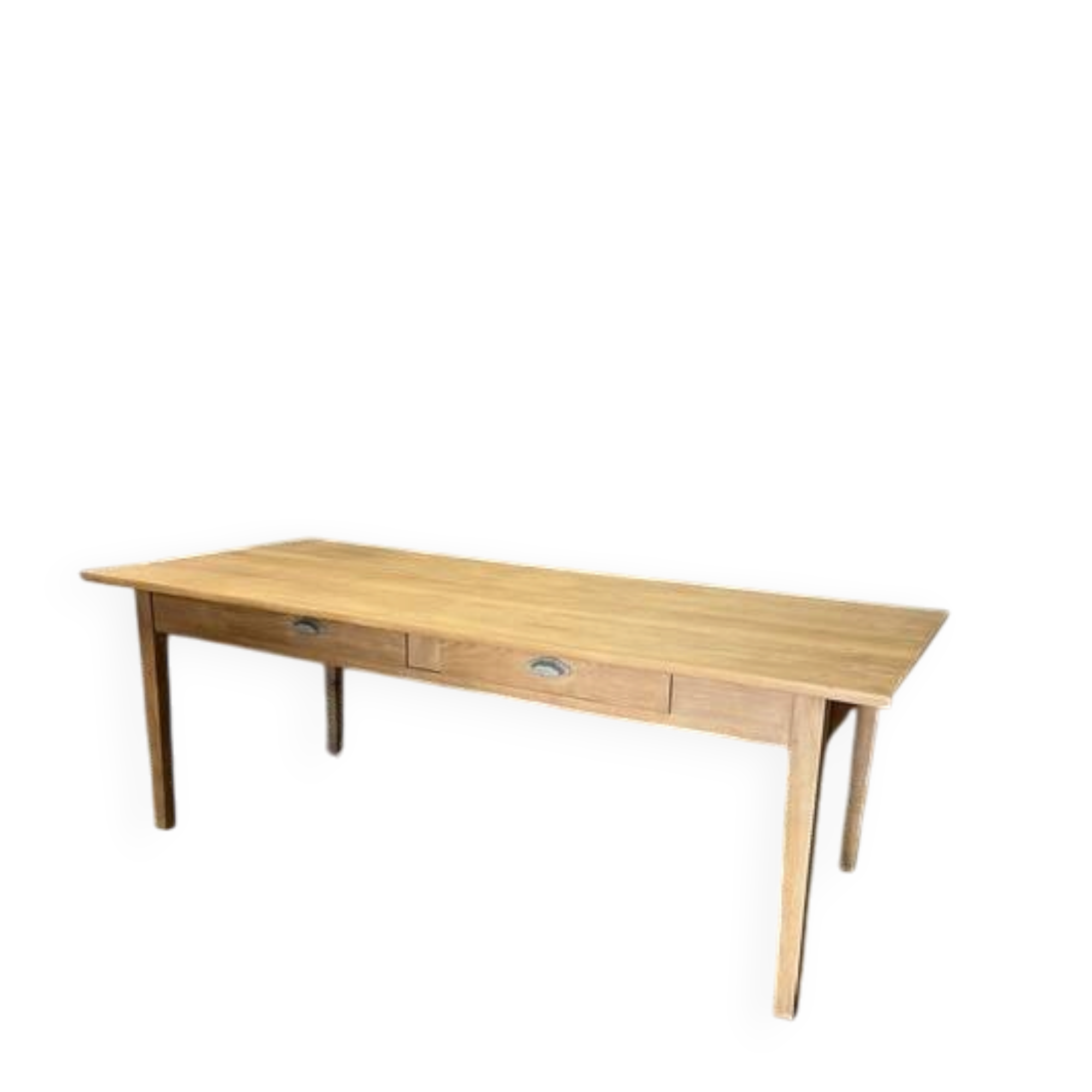 Large vintage table in restored solid elm.