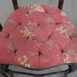 Set of 2 antique French Napoleon III chairs inlaid with mother-of-pearl