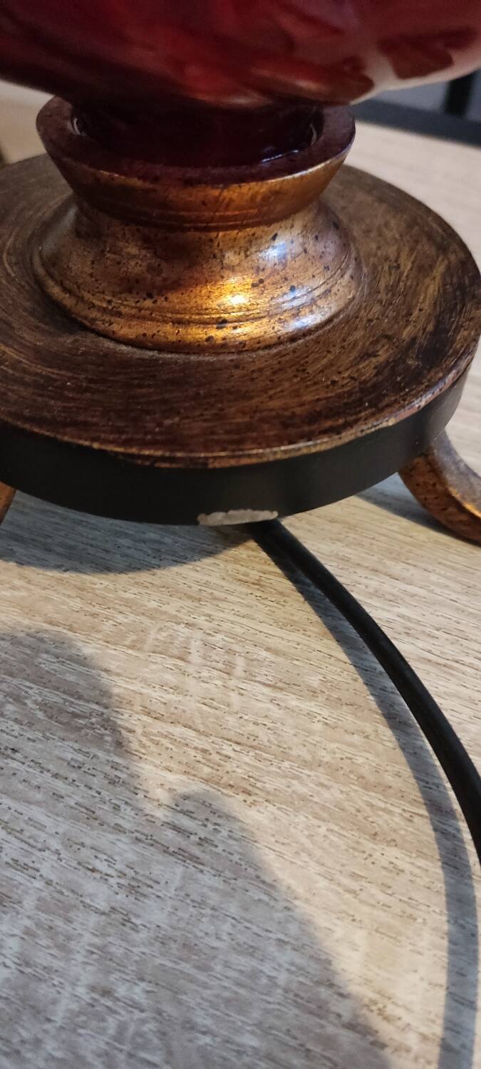 Sampa Helios lamp in red glass