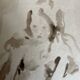 Tableau signé aquarelle portrait féminin « esquisse sortie du bain »
