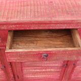 Red wooden sideboard