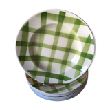 8 hollow plates earthenware mill of the orchies wolves