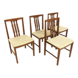 Set of 4 Scandinavian beech chairs, Helmer Petterssons Möbelaffär, Sweden, 1960