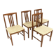 Set of 4 Scandinavian beech chairs, Helmer Petterssons Möbelaffär, Sweden, 1960