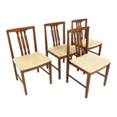 Set of 4 Scandinavian beech chairs, Helmer Petterssons Möbelaffär, Sweden, 1960