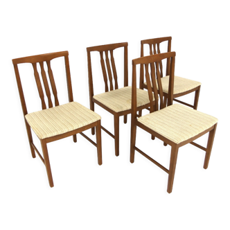 Set de 4 chaises scandinave en hêtre, Helmer Petterssons Möbelaffär, Suède, 1960