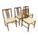 Set of 4 Scandinavian beech chairs, Helmer Petterssons Möbelaffär, Sweden, 1960