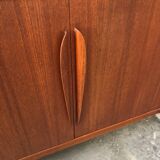Teak enfilade stamped "TV furniture Paris"