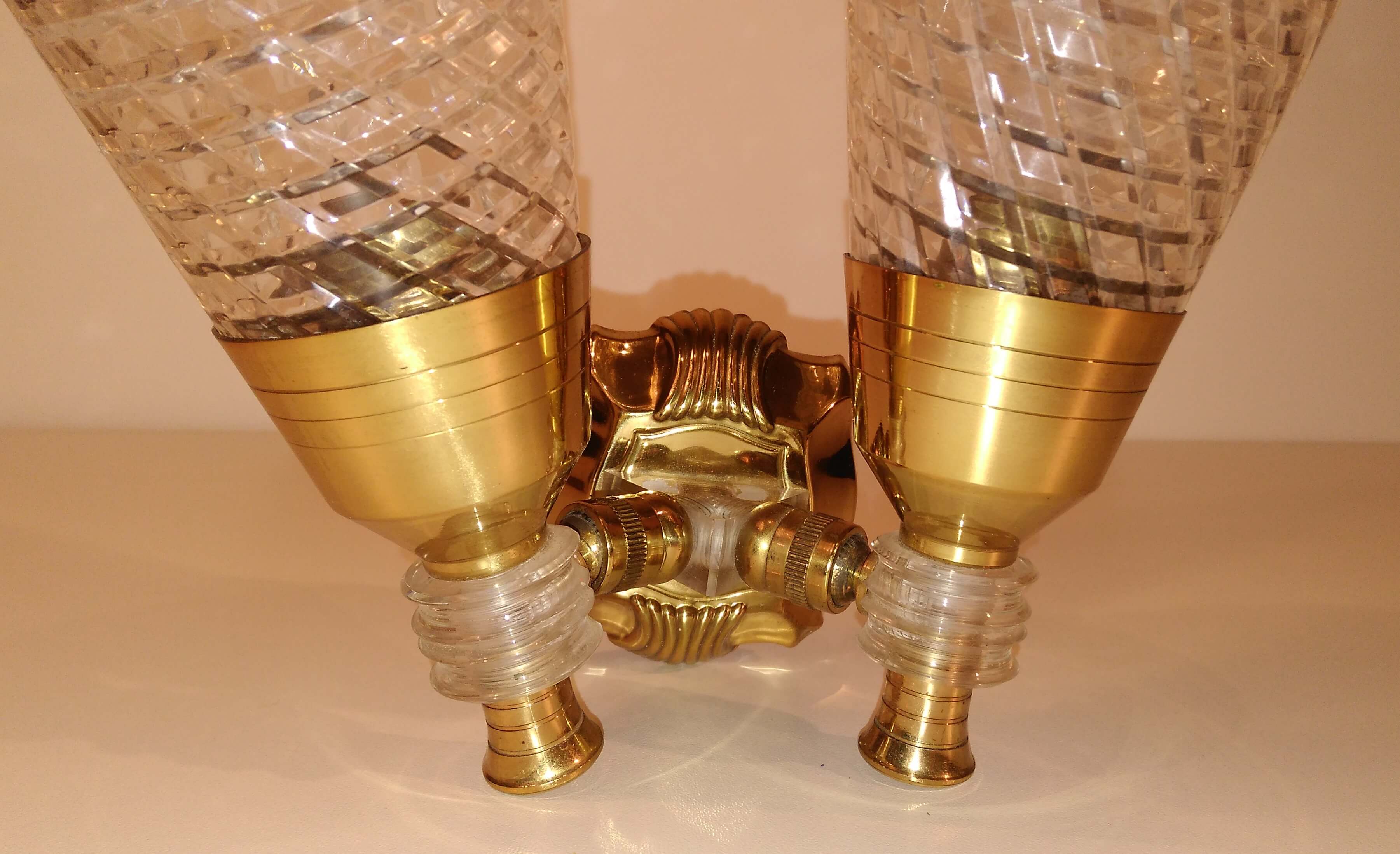 Double vintage fire wall light