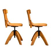 Pair of Baumann rotating screw chairs 1960