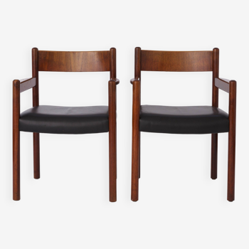 2 sur 12 fauteuils vintage, années 1960, teck danois