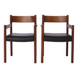 2 sur 12 fauteuils vintage, - teck