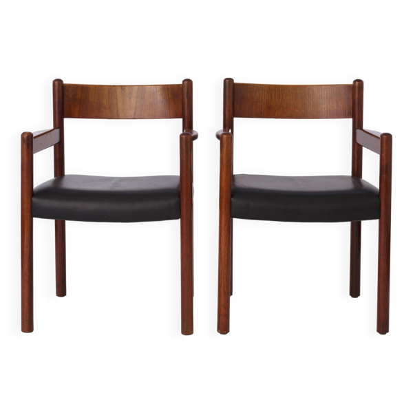 2 sur 12 fauteuils vintage, années 1960, teck danois