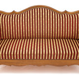 Reclining sofa in silk fabric